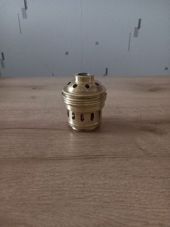Douille B40 ancienne en laiton, cuivre et céramique. 
