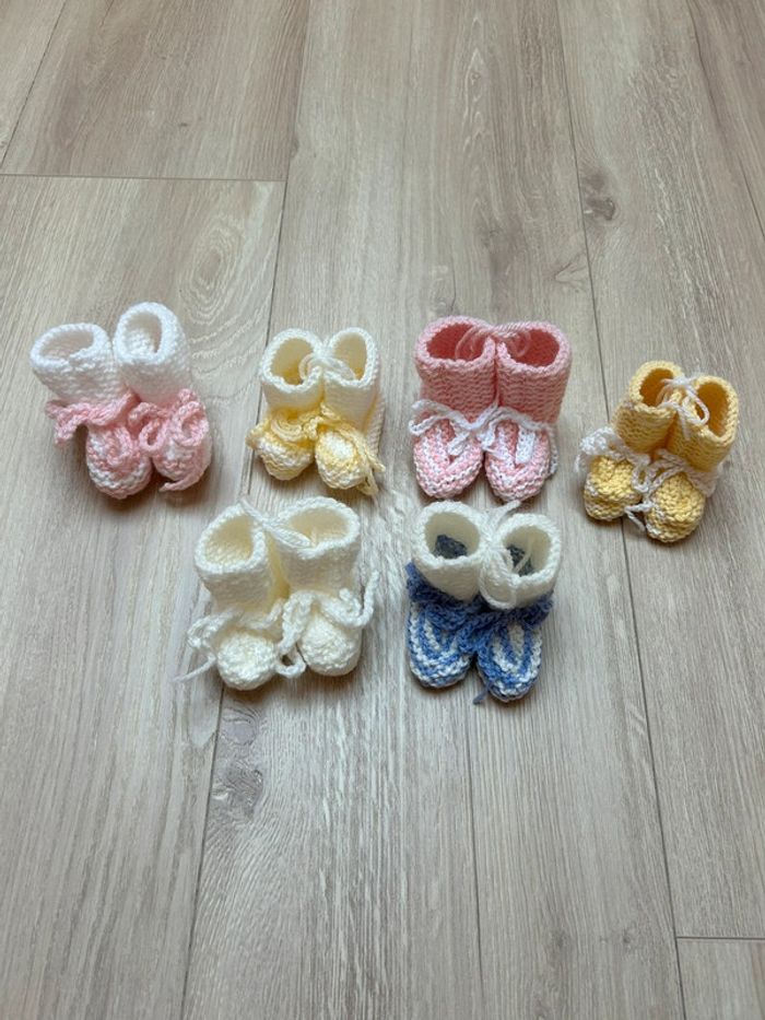 Lot de 6 paires de chaussons naissance