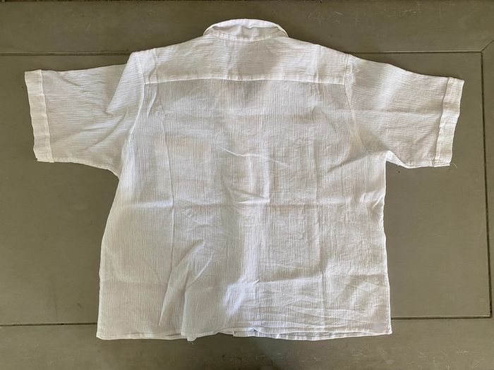 Chemise blanche vintage style en gaze de coton taille M - photo numéro 13