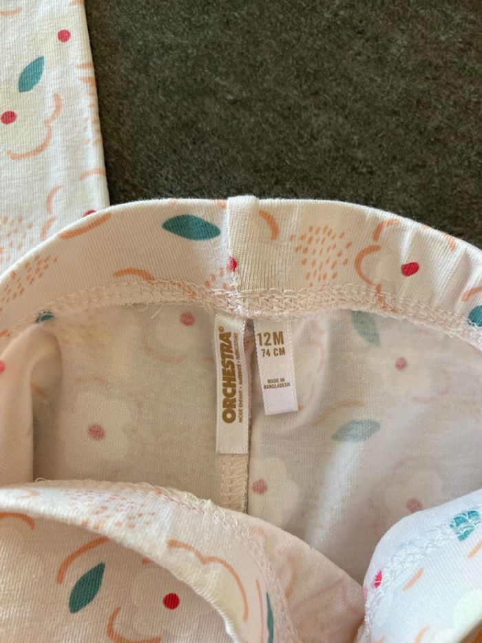 Lot de 2 leggings 12 mois orchestra - photo numéro 2