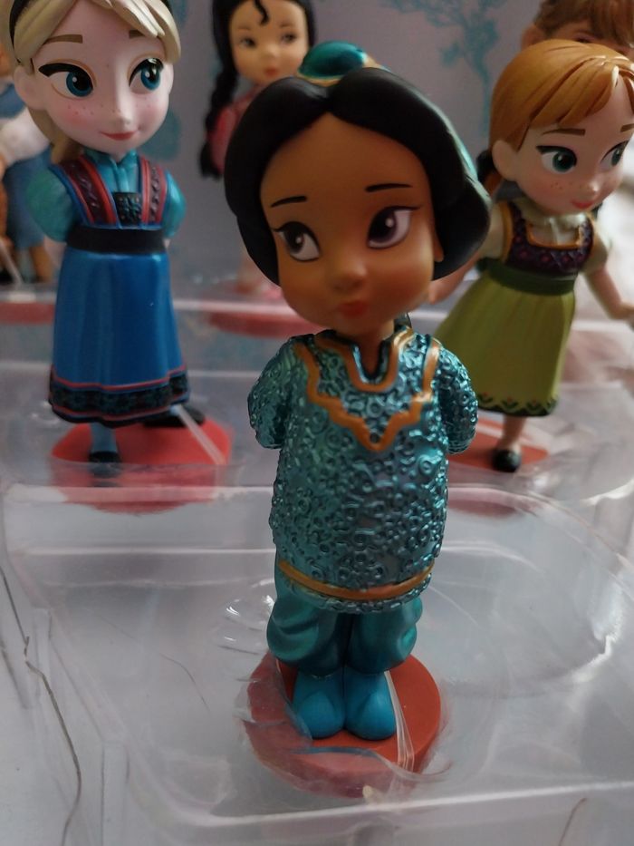 5 Figurines Animators Cendrillon Mulan Aurore Jasmine Blanche-Neige Disney Mini-Animator Disney Coffret - photo numéro 10