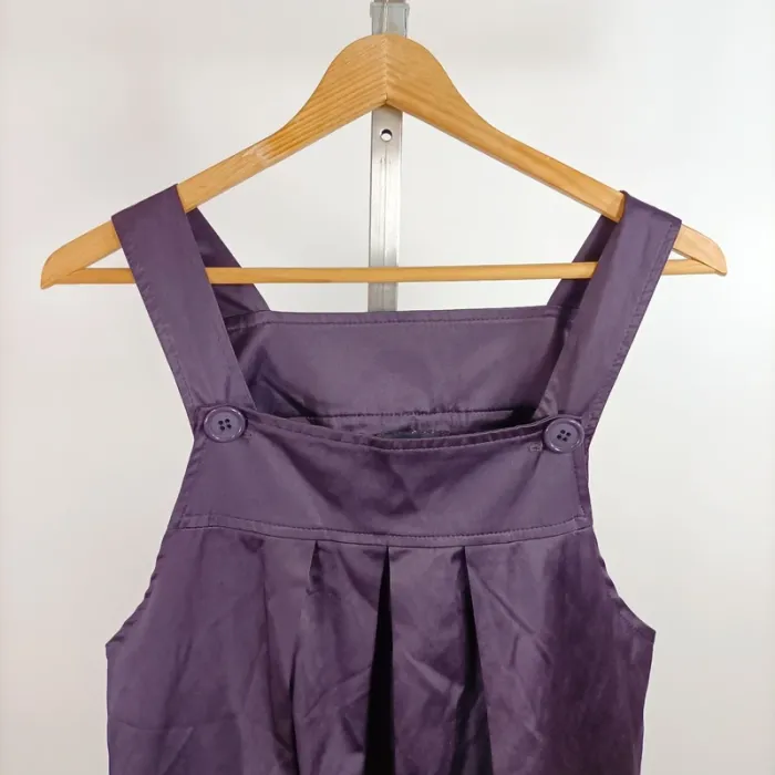 Robe chasuble violette avec poches plaquées Axara Paris T38 coupe droite A1361 - photo numéro 2