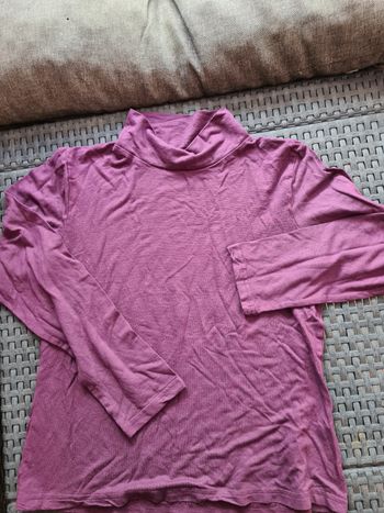 Sous pull. Blancheporte. Taille  38/40. Longueur 51 cm. Prune