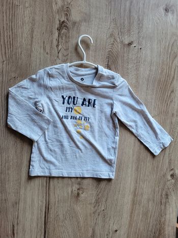 T-shirt manches longues à message 18 mois