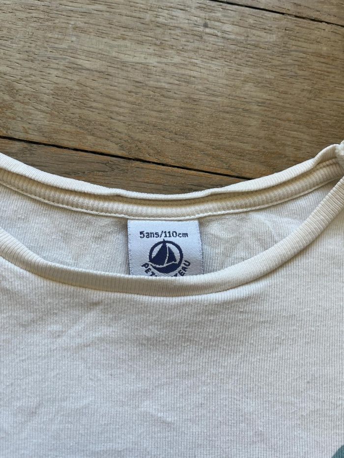 Tee-shirt écru Petit Bateau 5 ans - photo numéro 3
