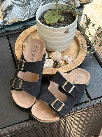 Sandales mule suédine noire taille 36