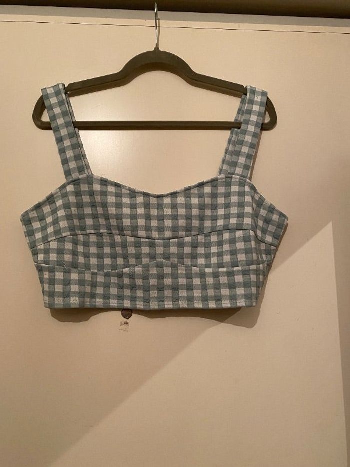 Crop top vert H&M taille L Neuf