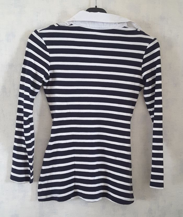 Tee shirt marin – Manches longues – Sémaphore – M – 100% coton - photo numéro 2