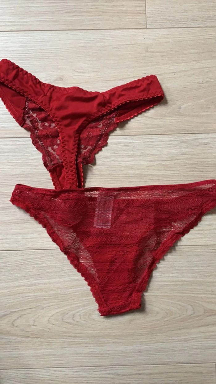 Lot sous vêtements rouges - photo numéro 3
