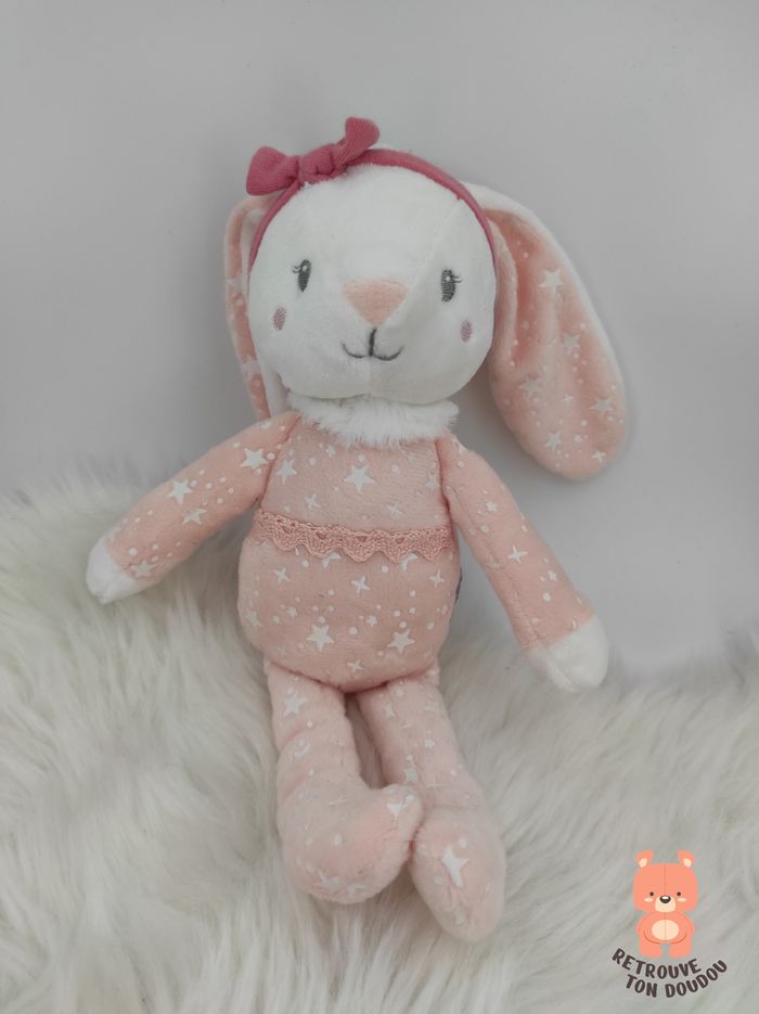 Doudou Lapin Rose Luminescent Nicotoy