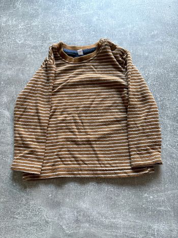 Pull brun et blanc 68 cm zeeman