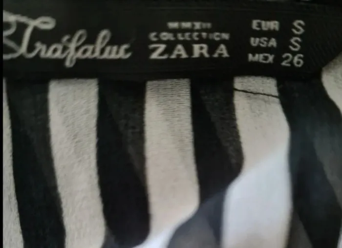 Chemise rayée noir/blanc Zara Taille S - photo numéro 5