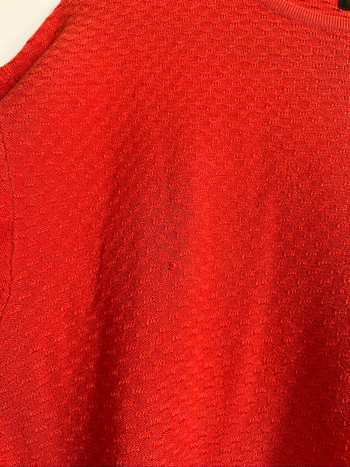 Pull orange à détails uni Homme Zara Taille L - photo numéro 3