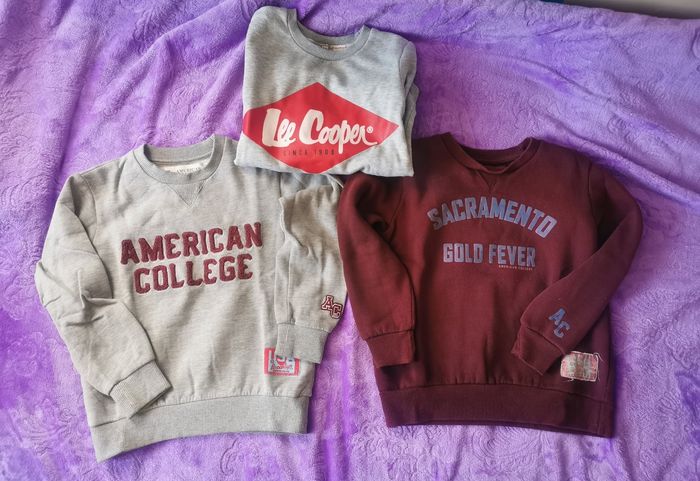 Lot 2 sweats American College Taille 6 ans et en cadeau sweat Lee Cooper
