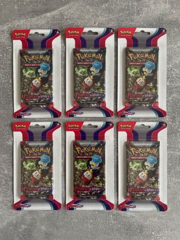 Lot de 6 boosters pokemon EV1, écarlate et violet, neufs sous blister
