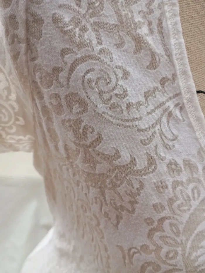 T-shirt H&M L.O.G.G. blanc motif taille M - photo numéro 4