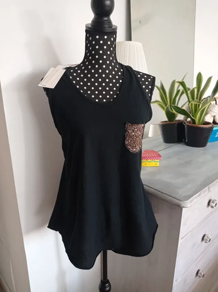 Débardeur noir, Made in Italy - photo numéro 2