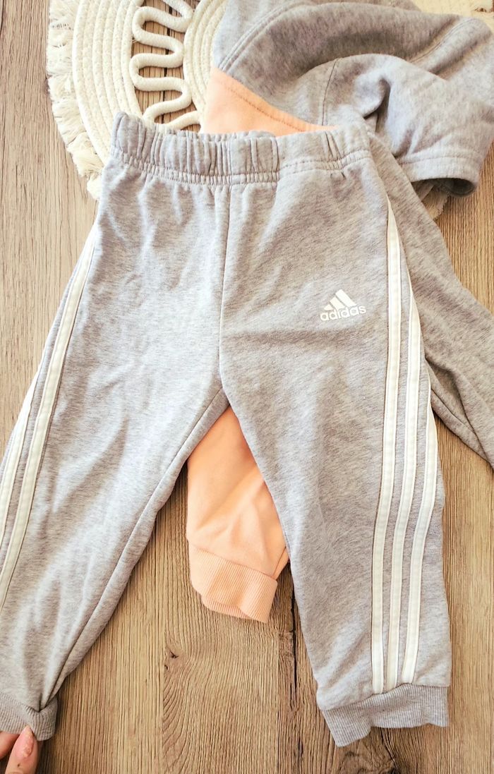 Ensemble Fille 18/24mois Adidas Gris Abricot - photo numéro 7