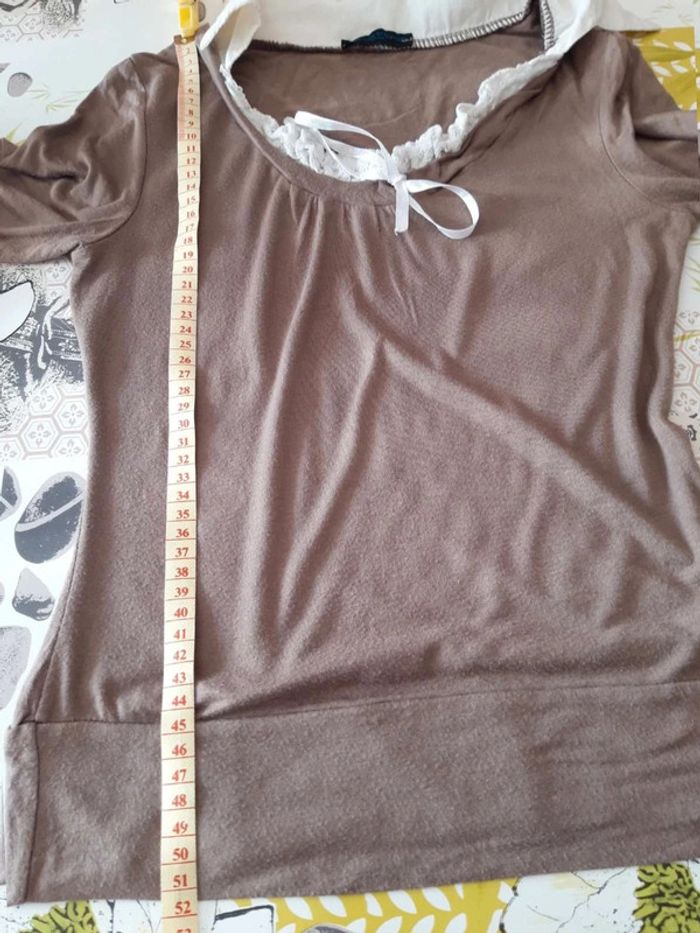 Haut marron/blanc - photo numéro 8