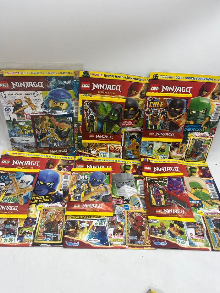 Lot de 6 livres D’activités Magazines Lego Ninjago Avec leurs figurines Neuf