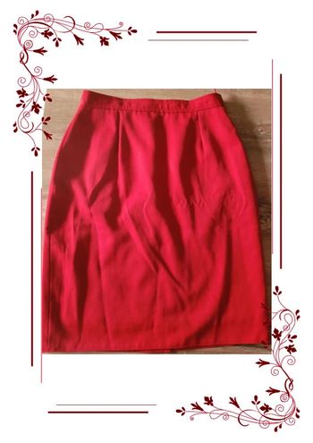Jupe crayon rouge