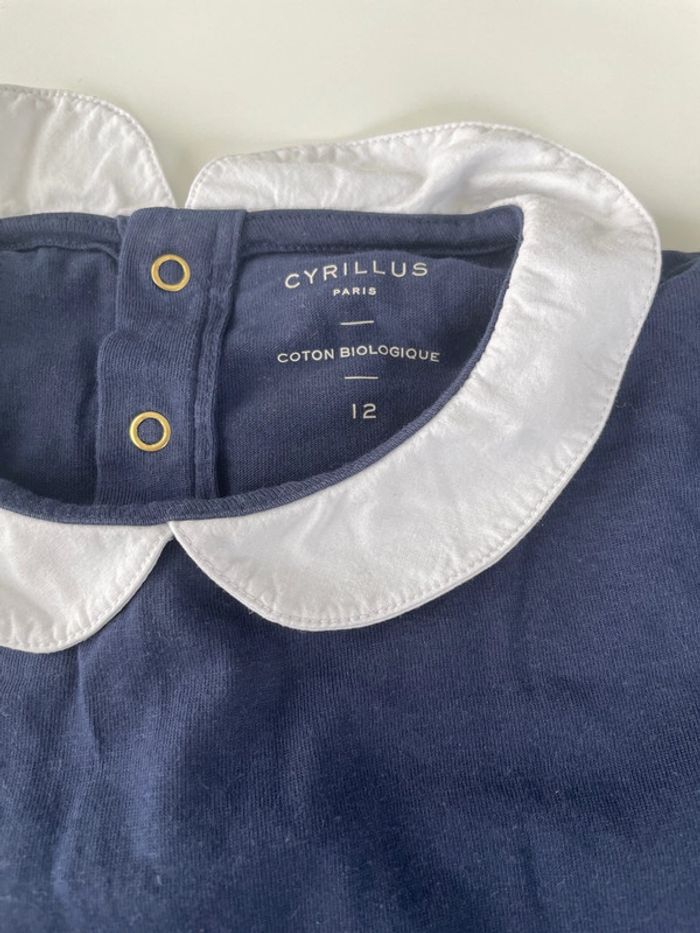 Tee-shirts manche longue col Claudine taille 12 ans marque cyrillus - photo numéro 2