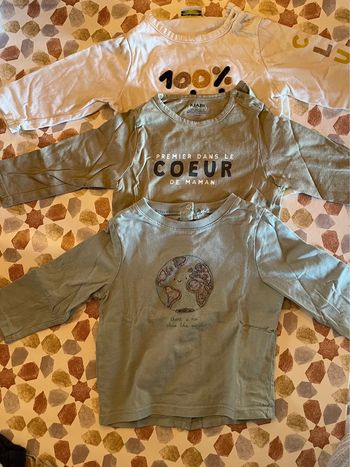 Lot t-shirts 12 mois