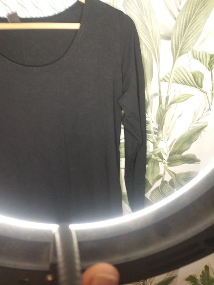 Robe basique noir longue manches m&s taille l - photo numéro 2