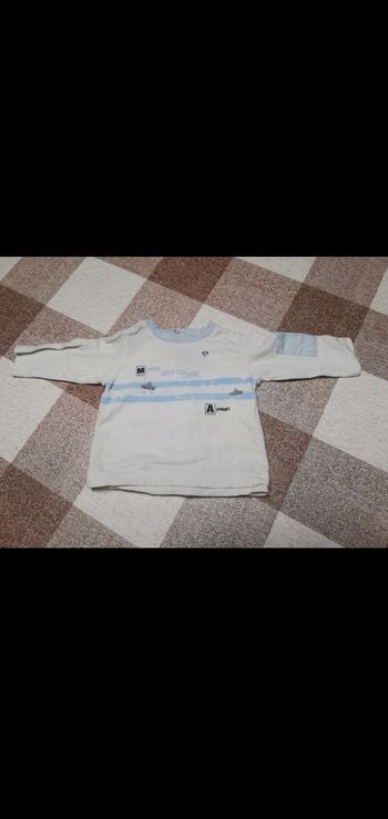 Tee shirt 3 mois blanc manches longues