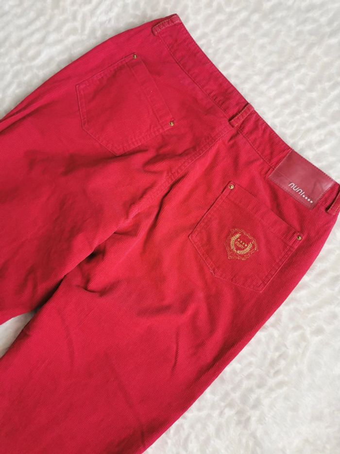 Pantalon en velours côtelé fushia vintage Y2K S 36 - photo numéro 6