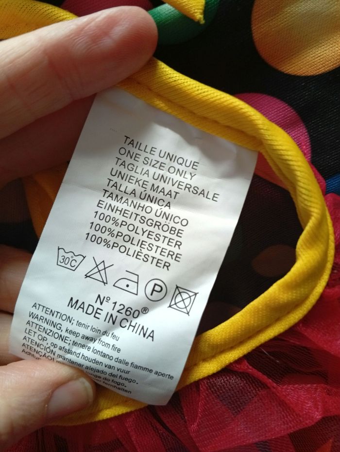 Combinaison de clown multicolore M/L - photo numéro 7