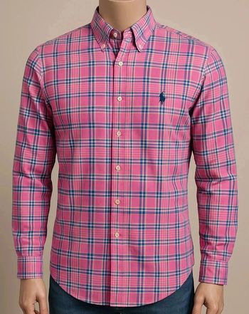 🟣 Chemise Ralph Lauren Custom Fit – Coton Stretch Vintage Y2K