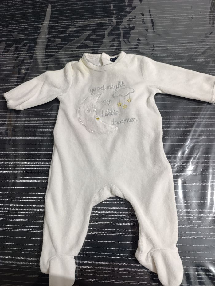 Lot de 2 pijama velours mixte 3 mois - photo numéro 2