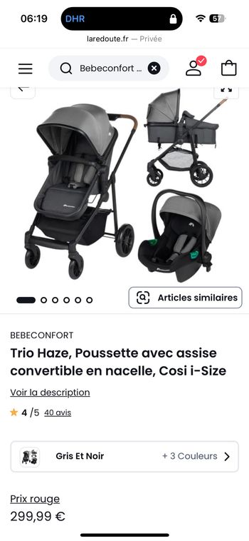 Poussette baby confort