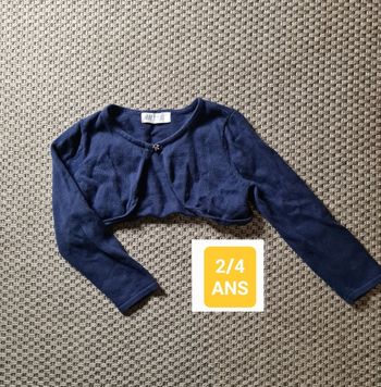 Boléro bleu marine - 2/4 ans