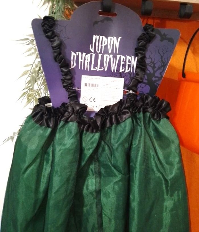 jupon à bretelles / serre-tête chapeau de sorcière ( mesure dans l'annonce) neuf - photo numéro 7