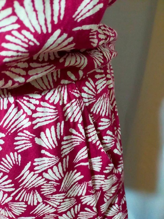 Robe courte à imprimé graphique rouge & blanc – Bizzbee – Taille XS - photo numéro 5