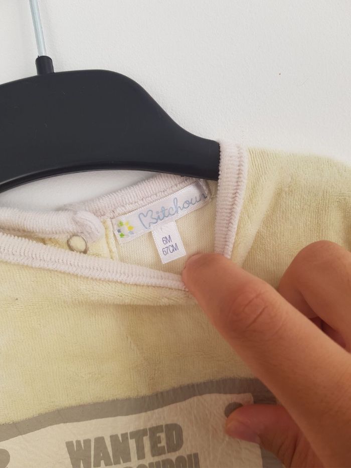 Pyjama en velours taille 6mois - photo numéro 3