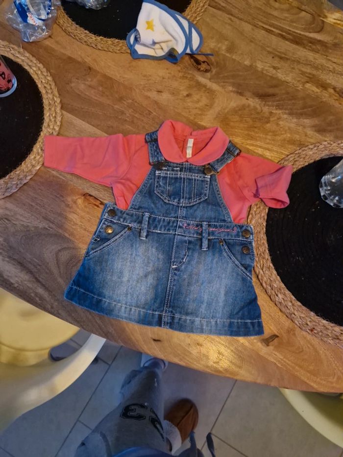 Petit haut + robe en jean - photo numéro 2