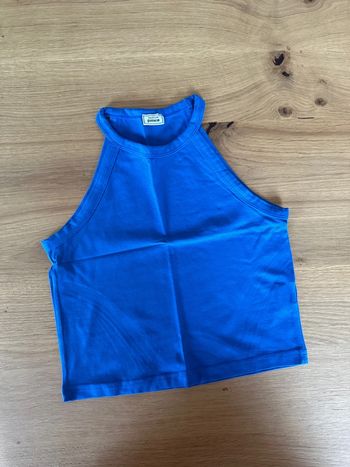 Crop-top bleu