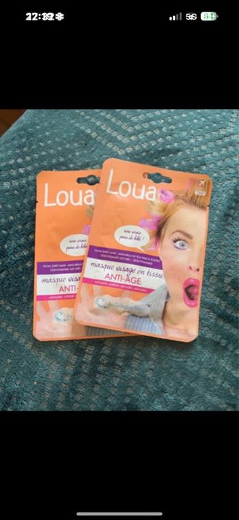Lot de 2 masques loua anti âge