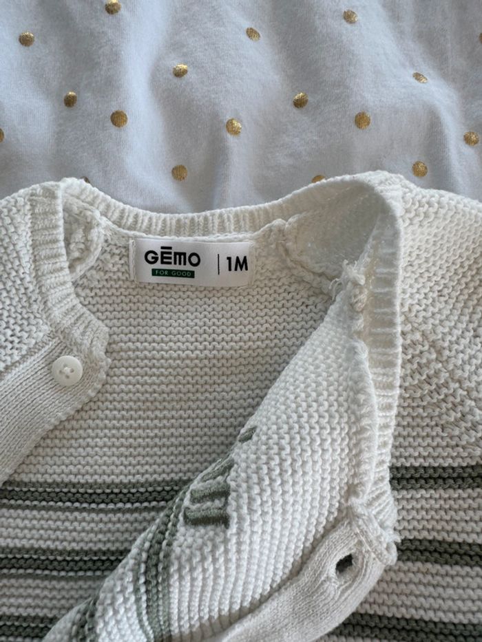 Ensemble Gilet & Legging blanc et vert - photo numéro 3
