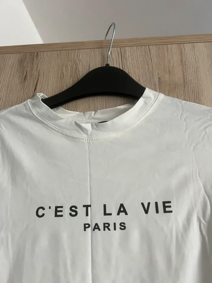 T shirt manches longues a mot - photo numéro 2