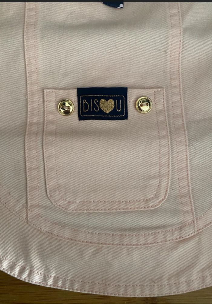 Veste jean rose et noeud a poids chien taille 32 - photo numéro 3