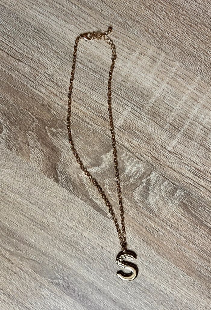 Collier fantaisie chaîne dorée S - photo numéro 2