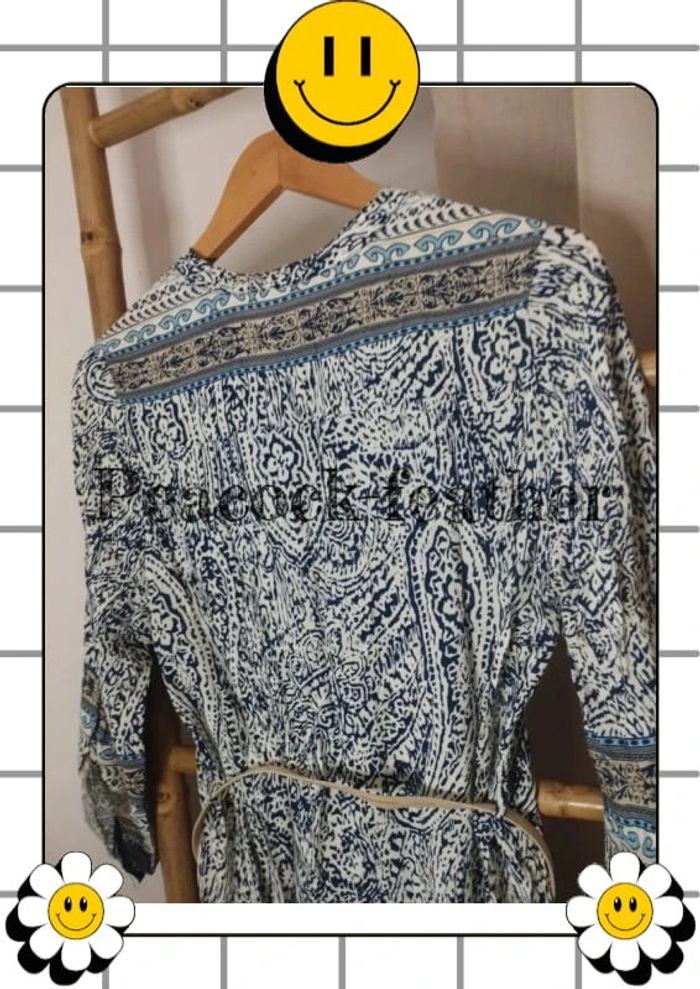 Tunique bleue avec ceinture 38 - photo numéro 3