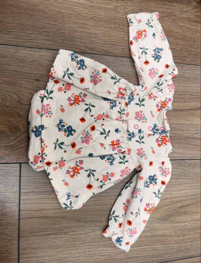 T-shirt manches longues fleurs - photo numéro 2