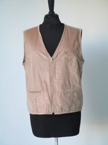 Gilet sm velours cerf vintage 42 TBE