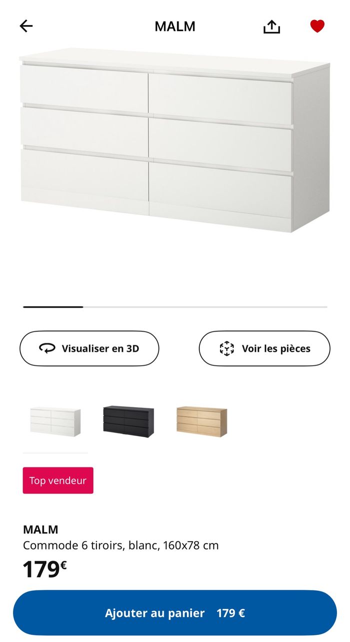 Commode 6 tiroirs blanc - photo numéro 4