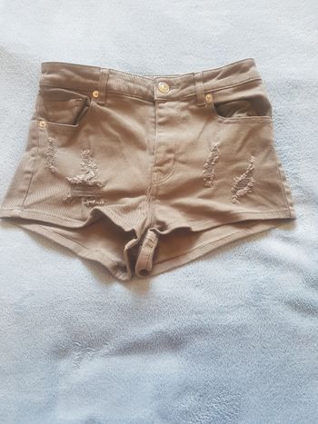 Short kaki effet usé XS